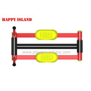 Galvanized Steel 3.0mm Thickness Outdoor Gym Equipment For Amusement Park