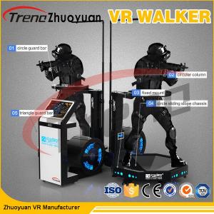Black Amusement Park Virtual Reality Treadmill With Free Shooting Games