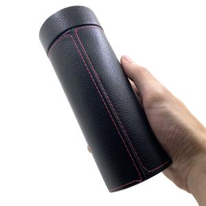 Buy cheap PU cylinder custom glasses case new advanced handmade glasses box from wholesalers