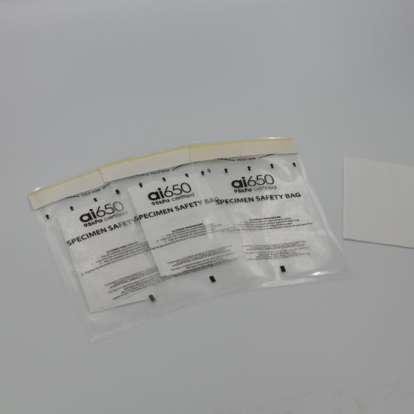 LDPE Recyclable Biohazard Lab Bags With Document Pouch