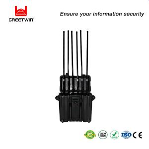 90w 20AH LiFePO4 Portable Signal Jammer Directional Antennas 2hrs 14dBi