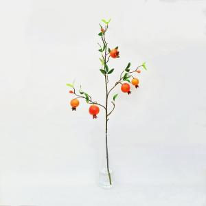 Table Decor 70cm Height Artificial Fruit Tree Persimmon Long Single Branch