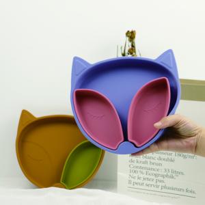 Eco Friendly Baby Silicone Suction Plate Silicone Dinnerware Set For Toddler