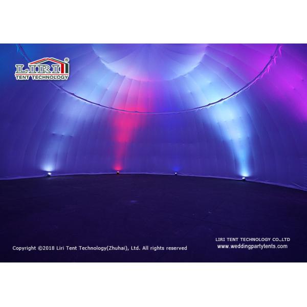 Steel Frame PVC Lighted Geodesic Dome / Geo Shelter Dome Tent