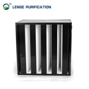 H14 Cleanroom ABS V - Bank Cleanroom HEPA Filter For 0.1um Dust Particle