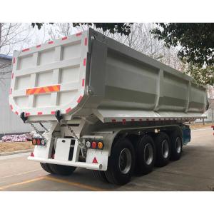 Galvanised Crane Dump Semi Trailer Truck SHACMAN CIMC Tipper