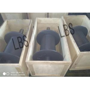 Professional Steel LBS Grooved Drum With Cable / Black Winch Reel
