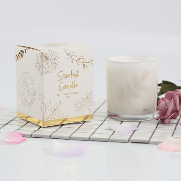 Buy Screen Printing Home Scents Candles With Gold Stamping Folding Box at wholesale prices