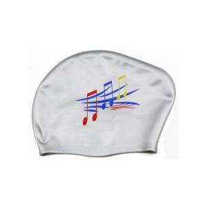 Watertight Silicone Swim Caps Cute Cartoon Pattern For Unisex Children