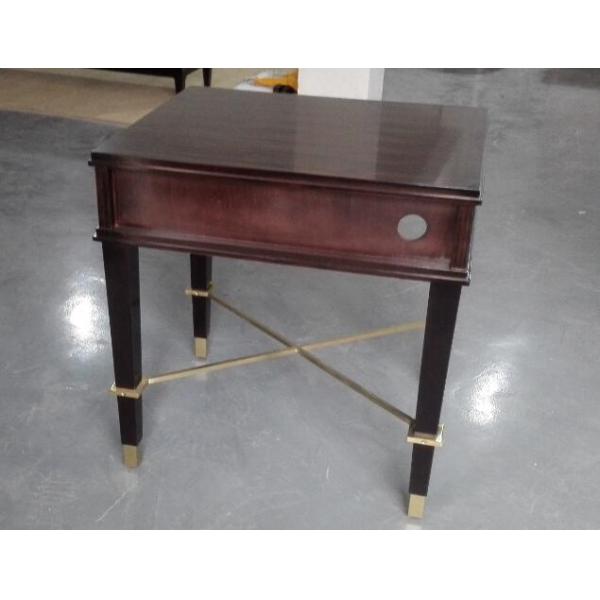 Ebony Wood Hotel Bedside Tables Bedroom Furniture Night Stands Pu Finish