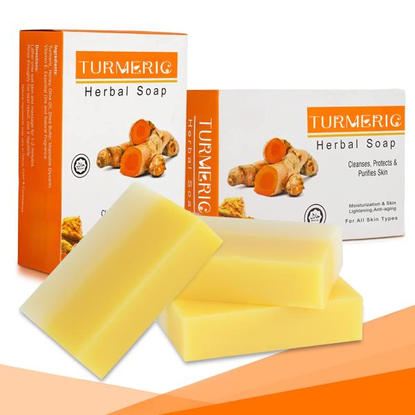 Buy Solid Homemade Tumeric Soap Body Cleaning Organic Glycerin Soap at wholesale prices