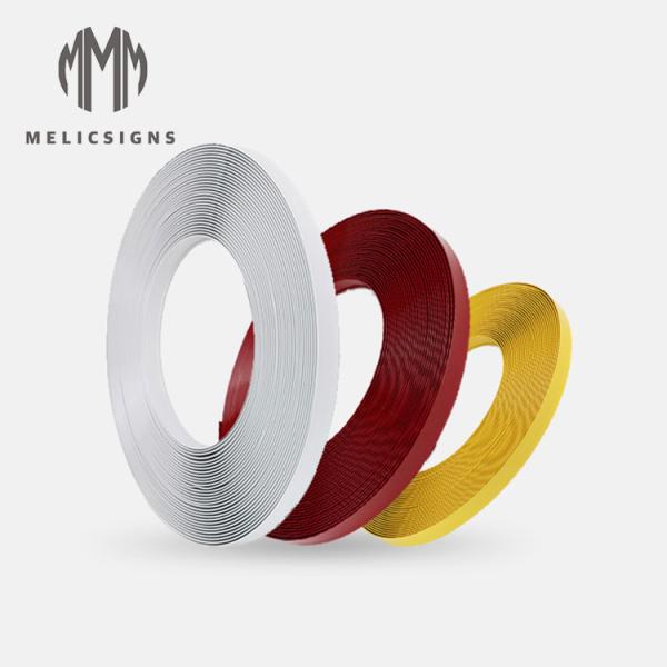 White Color Single Edge Arrow Type 35m 45m Length Channel Letter Plastic Trim