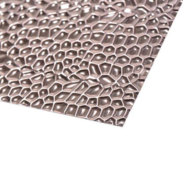 Stamped Ripple Water Wave Stainless Steel Sheet PVD Color Mirror For Wall