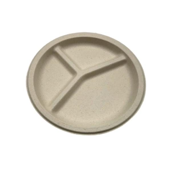 Buy φ225×18mm 16 Grams Biodegradable Sugarcane Bagasse Plates at wholesale prices