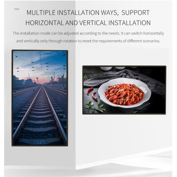 55inch Milk Tea Shop Advertising Monitors LCD Wall Mounted