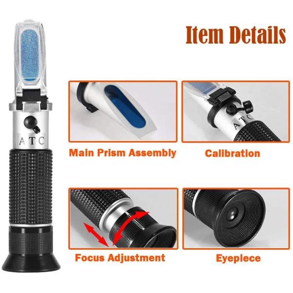 OEM Support 2 Scale 0-32% Brix 0-28% Salinity Salt ATC Refractometer for Seawater Marine Fishkeeping Aquarium