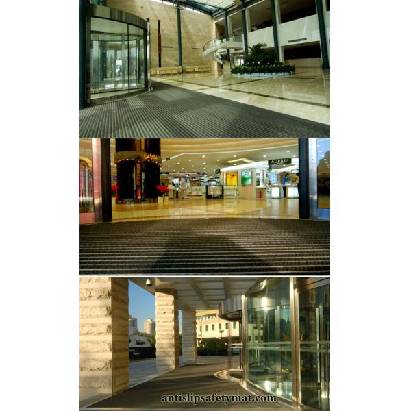 Hard Wearing Aluminum Frame Entrance Carpet With Stainless Steel Wire Connection