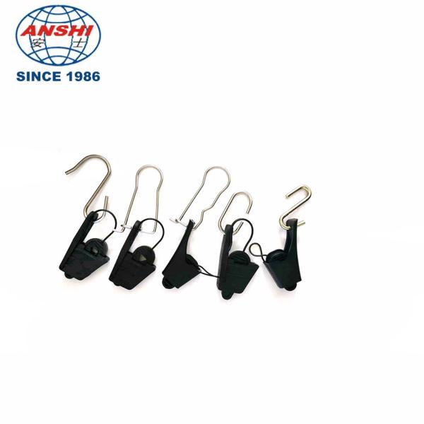 FTTH butterfly optical cable clamp stainless steel leather wire cable clamp