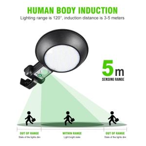 Water Resistance 500LM 5.5v 2.5w Solar Motion Sensor Wall Light FCC Certified