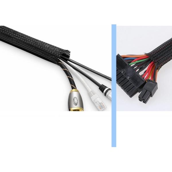 Flexo PET Expandable Braided Sleeving Fireproof Wire Harness Management Usage