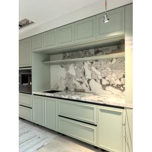 Fadior Full Stainless Steel Custom Kitchen Cabinet - Elegant White & Mint Green,