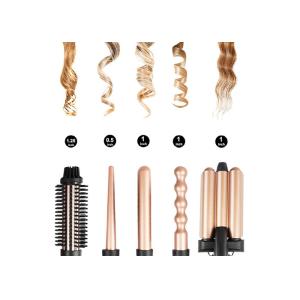 Interchangeable Ceramic Barrel Hot Hair Tool , 50HZ Hair Curler Wand Set