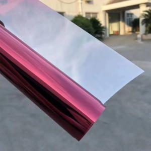 Red Silver Window Film For Commercial Buildings Sunscreen UVR 88% IRR 80%