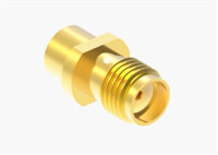 Between Series Gold Plated Brass 6GHz RF Coaxial Adapter SMA Female To MCX