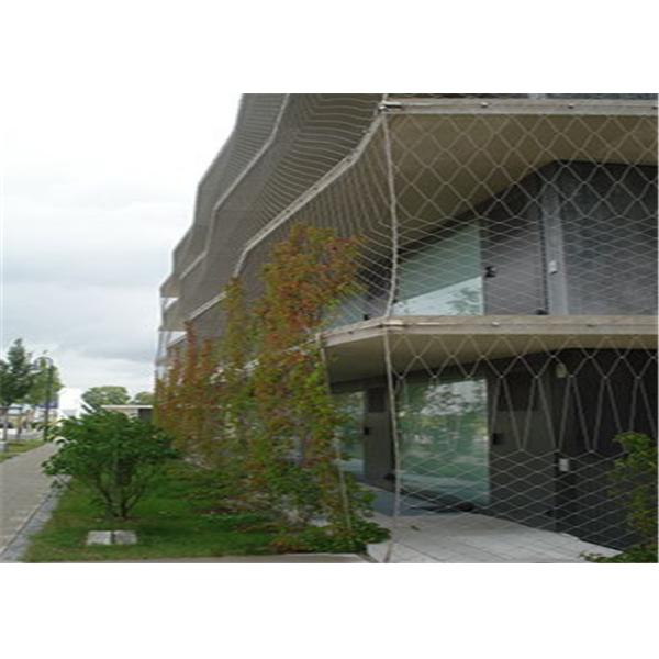 Buy Black Flexible Stainless Steel Cable Mesh Nonflammable 20mm / 100mm Aperture at wholesale prices