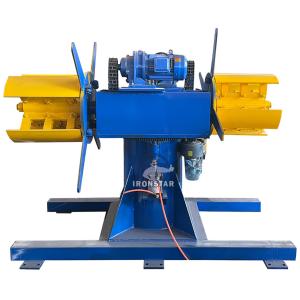 5 ton 500mm width double head hydraulic decoiler with car