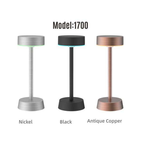 Smart Cordless Table Lamp, Modern Design Rechargeable Night Light, Waterproof