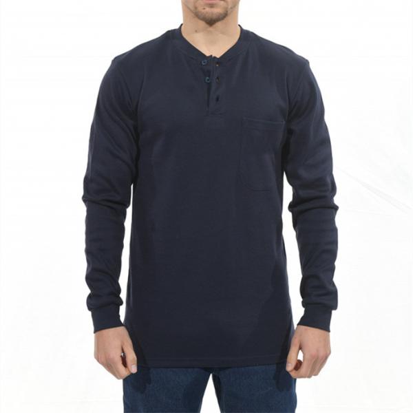 Buy Anti Static FR Henley Shirt Welding Cloth UL NFPA 2112 at wholesale prices