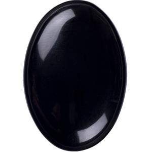 China Natural Polished Black Obsidian Palm Stone Black Obsidian Pocket Worry Gemstone For Stress Reducing Home Decoration on sale