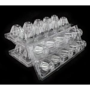 12 Holes Transparent Plastic Quail Egg Tray Hinged Clamshell Customizable