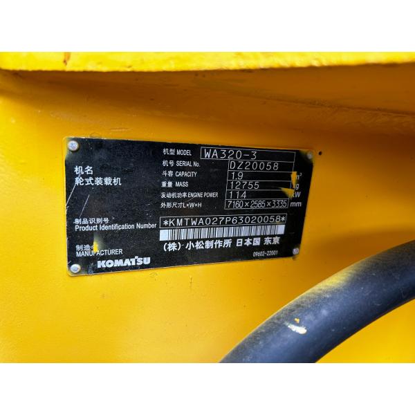 WA380 Komatsu Front Loader Used Front End Loader 10 Tonne 70KW