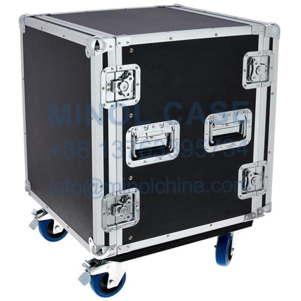 Buy Pro Aluminum Fireproof Plywood 12U Rack Case With Wheels at wholesale prices