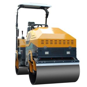 Quality High Vibration Double Drum Road Roller Two Thousand Dollars 70Hz Vibration Frequency for sale