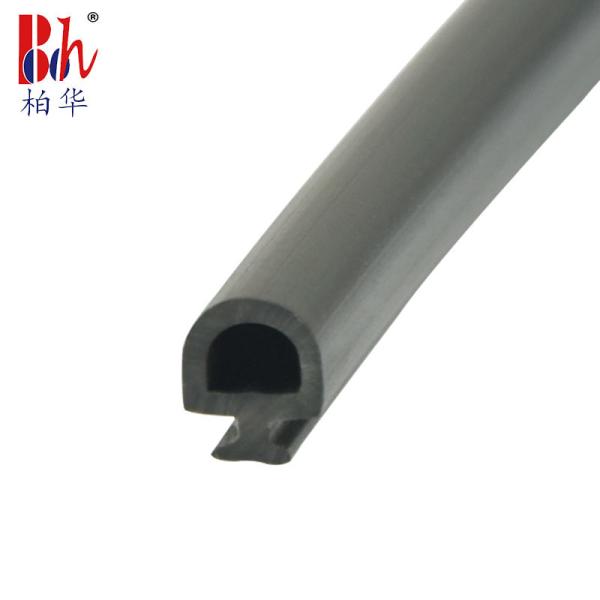 Noise Reduction Pvc Rubber Seal Black Slot Type Strips For Aluminium Profile
