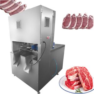 Customized Frozen Beef Block Slicing Chicken Chuck Cutting Machine With 8 Pcs