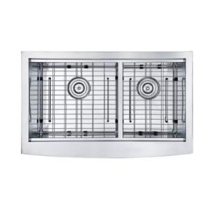 Double Apron Front Farmhouse Stainless Steel Kitchen Sink Undermount Handmade