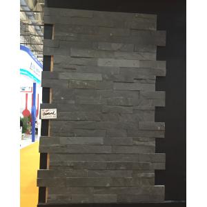Color Black Slate Culture Stone , Natural Stone Veneer Panels