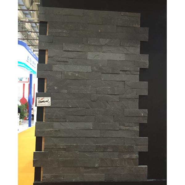 Buy Color Black Slate Culture Stone , Natural Stone Veneer Panels at wholesale prices