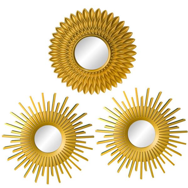 Multi-Functional Modern Gold Round Mirror Wall Art Home Office Decoration