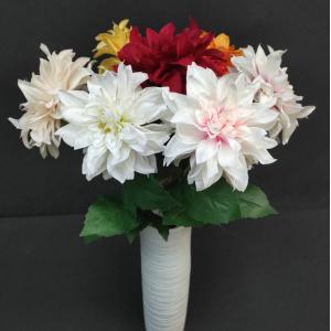 European Style 3 Heads Dahlia Artificial Flower For Home Party Wedding Silk