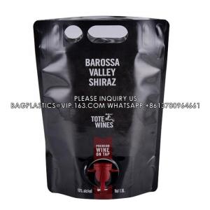 Custom Stand Up Pouch Bag Liquid 1.5L Wine Pouch Aluminum Foil Stand Up Pouch