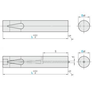 Quality MISUMI Standard ball - lock punch Pin SKD11 / SKH51 Blanks Type with Wrench Flat for sale