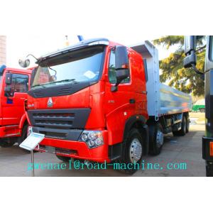 8 x 4 Heavy Duty Dump Trucks HOWO A7 Tipper Truck Unloading 380HP Dump Trucks