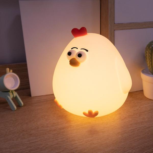 Duck Night Light Cute Duck Lamp Rechargeable Dimmable Nightlight Silicone LED