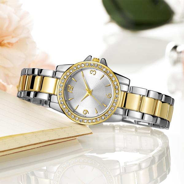 Women Classic Quartz Stainless Steel Watch Business Casual Chronograph OEM Logo