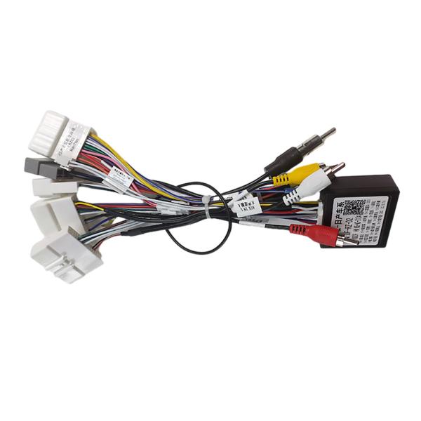 Buy 1.5 Meter RCA Wire Harness 3 Branches Gps Terminal Red Color For Nissan Vehicle at wholesale prices
